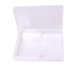 Boite plastique double pour 2 jeux 54 cartes à jouer transparentes vide