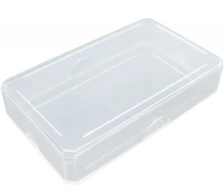 Boite plastique 10.3 x 5.8 x 1.8 cm transparente vide pour cartes à jouer