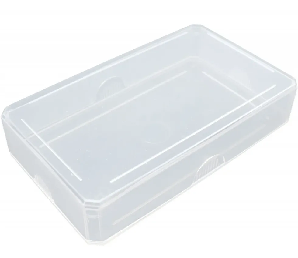 Boite plastique 10.3 x 5.8 x 1.8 cm transparente vide pour cartes à jouer