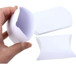 6 Boites pochettes berlingot carton blanc