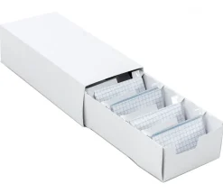5 Boites à trier cartes blanche en carton