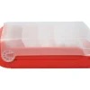 Boite à trier cartes rouge de 20 x 9 x 6.5 cm avec intercalaires amovibles