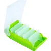 Boite à trier cartes vert de 20 x 9 x 6.5 cm avec intercalaires amovibles