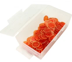 Boite 130x76x42 mm vide plastique (format tarot) clips transparente