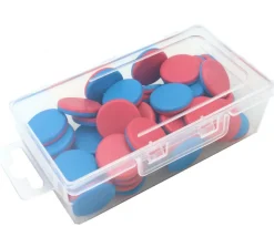 Boite 130x76x42 mm vide plastique (format tarot) clips transparente