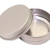 Boîte ronde Ø 5.2 cm aluminium avec couvercle à vis métal