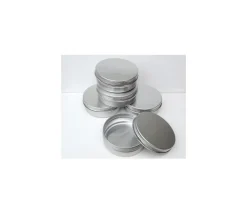 Boîte ronde Ø 5.2 cm aluminium avec couvercle à vis métal