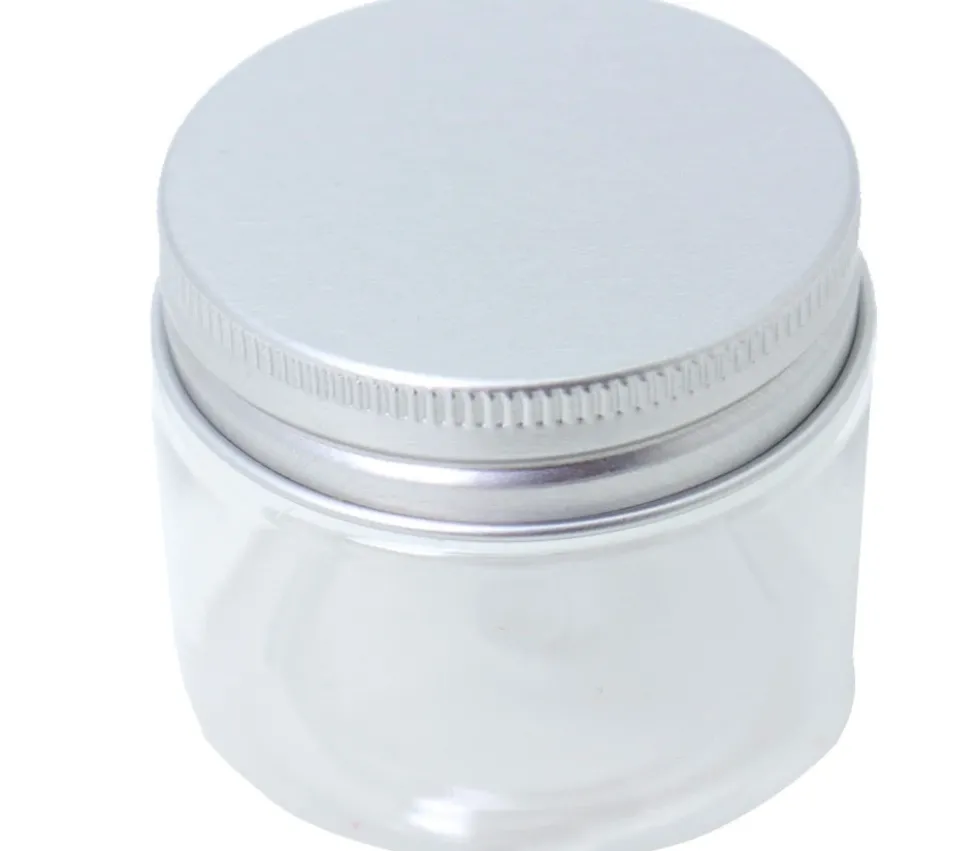 Boîte ronde Ø 4.8 cm plastique avec couvercle à vis en aluminium
