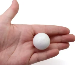 Boule 3 cm couleur blanc en bois - bille hêtre diamètre 30 mm