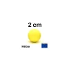 Boule 2 cm couleur jaune en bois - bille hêtre diamètre 20 mm