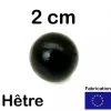 Boule 2 cm couleur noire en bois - bille hêtre diamètre 20 mm