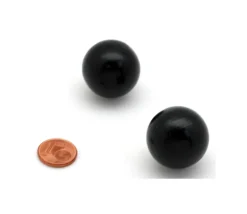Boule 2.5 cm couleur noire en bois - bille hêtre diamètre 25 mm