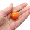 Boule 2.5 cm couleur orange en bois - bille hêtre diamètre 25 mm