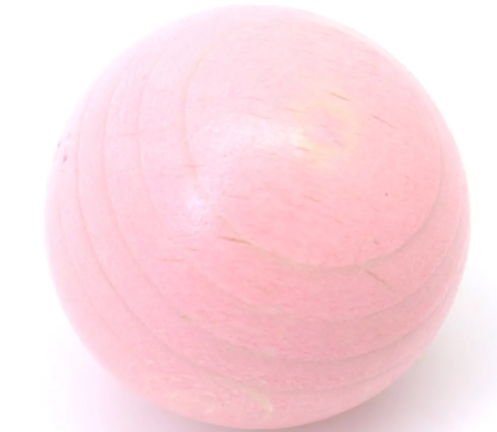 Boule 3 cm couleur rose en bois - bille hêtre diamètre 30 mm