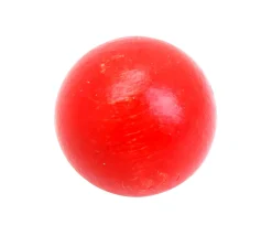 Boule 4 cm couleur rouge en bois - grosse bille hêtre diamètre 40 mm