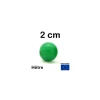 Boule 2 cm couleur verte en bois - bille hêtre diamètre 20 mm