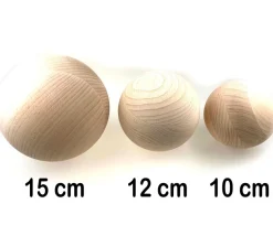 Boule 10 cm en bois - grosse boule hêtre diamètre 100 mm