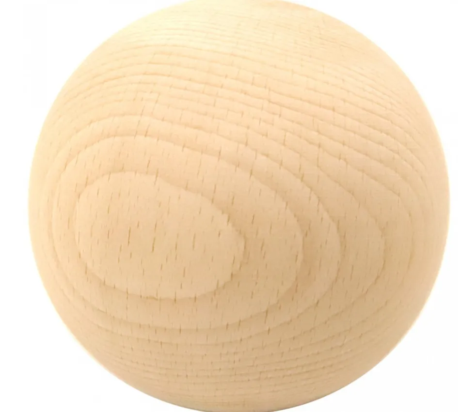Boule 10 cm en bois - grosse boule hêtre diamètre 100 mm