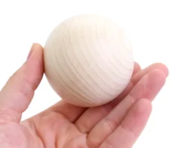 Boule 6 cm en bois - grosse boule hêtre diamètre 60 mm