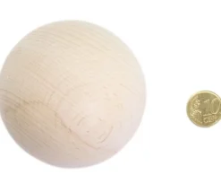 Boule 7 cm en bois - grosse boule hêtre diamètre 70 mm