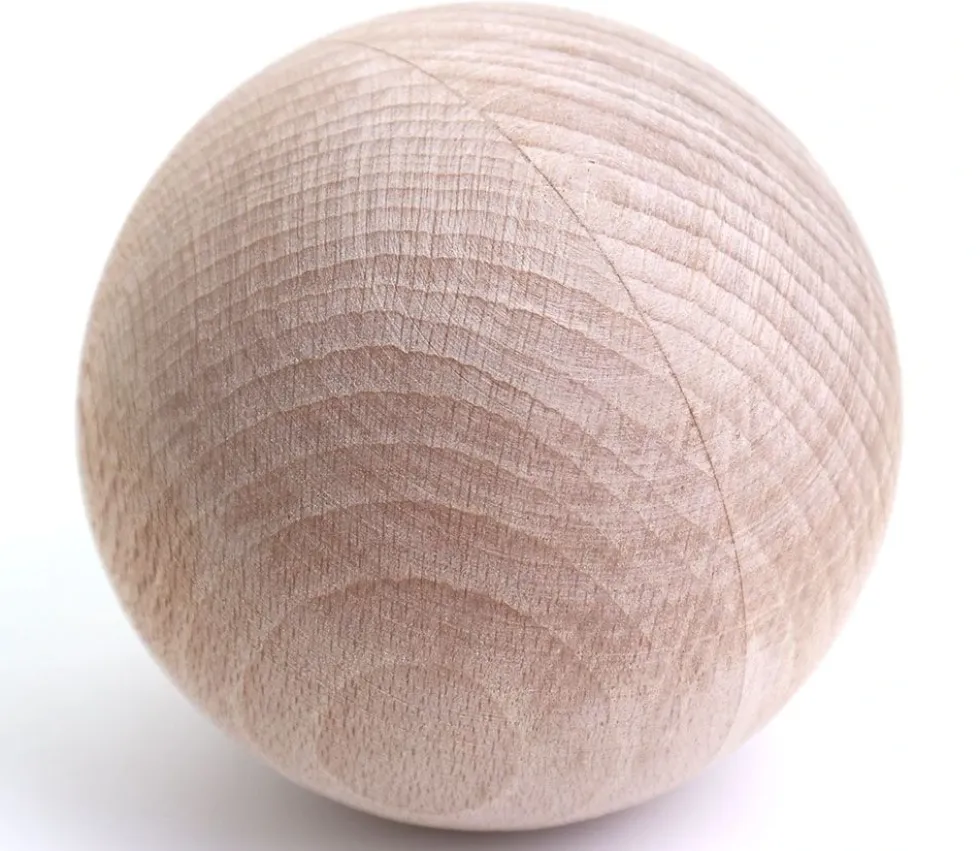 Boule 8 cm en bois - grosse boule hêtre diamètre 80 mm