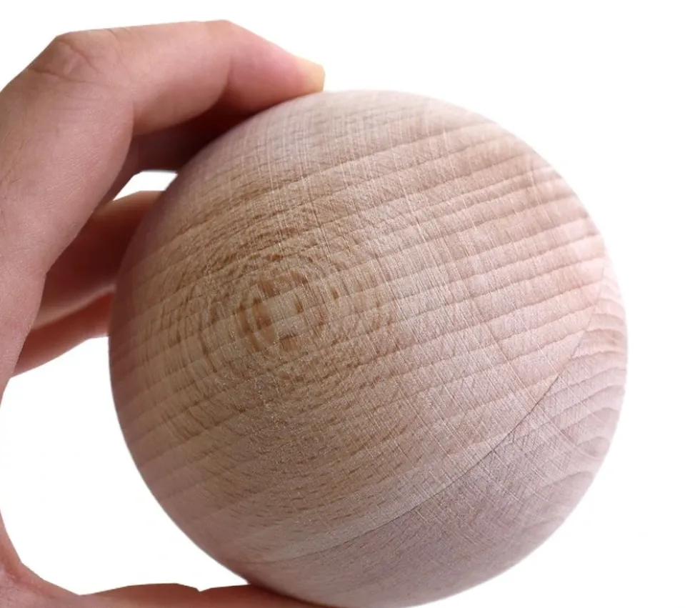 Boule 8 cm en bois - grosse boule hêtre diamètre 80 mm