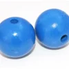 Boule percée 3 cm couleur bleue en bois - grosse perle hêtre diamètre 30 mm trou 6 mm