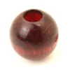 Boule percée 3 cm couleur marron en bois - Perle trouée macramé diamètre 30 mm trou 10 mm