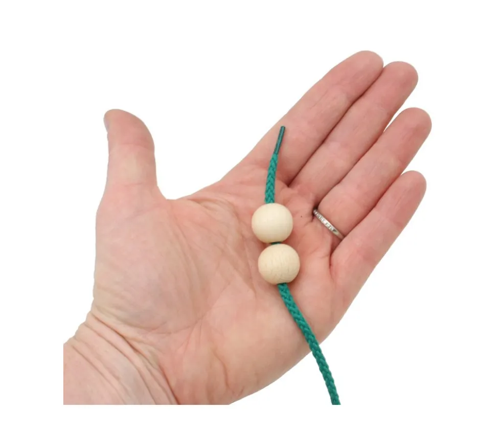 Boule percée 1.5 cm en bois - perle trouée hêtre diamètre 15 mm trou de 4 mm