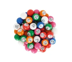 90 boules loto 22 mm de diamètre numérotées en plastique coloré