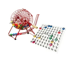 Boulier de loto sphère 16.5 cm + 90 boules + plateau de tirage