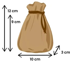 Bourse petit Sac marron clair daim 10x12 cm