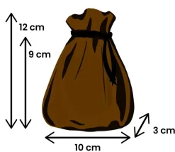 Bourse petit Sac marron foncé daim 10x12 cm