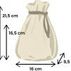 Bourse Sac velours beige big 215 x 160 mm