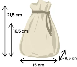 Bourse Sac velours beige big 215 x 160 mm
