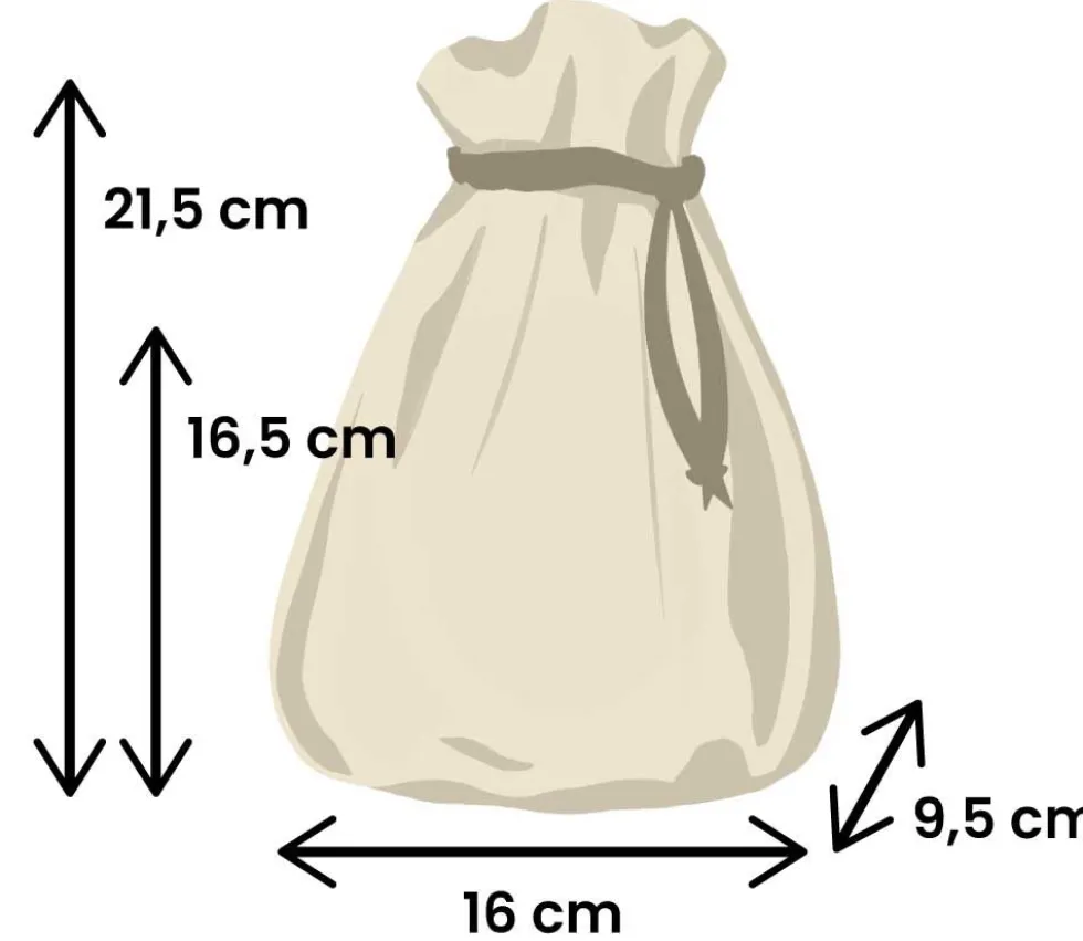 Bourse Sac velours beige big 215 x 160 mm