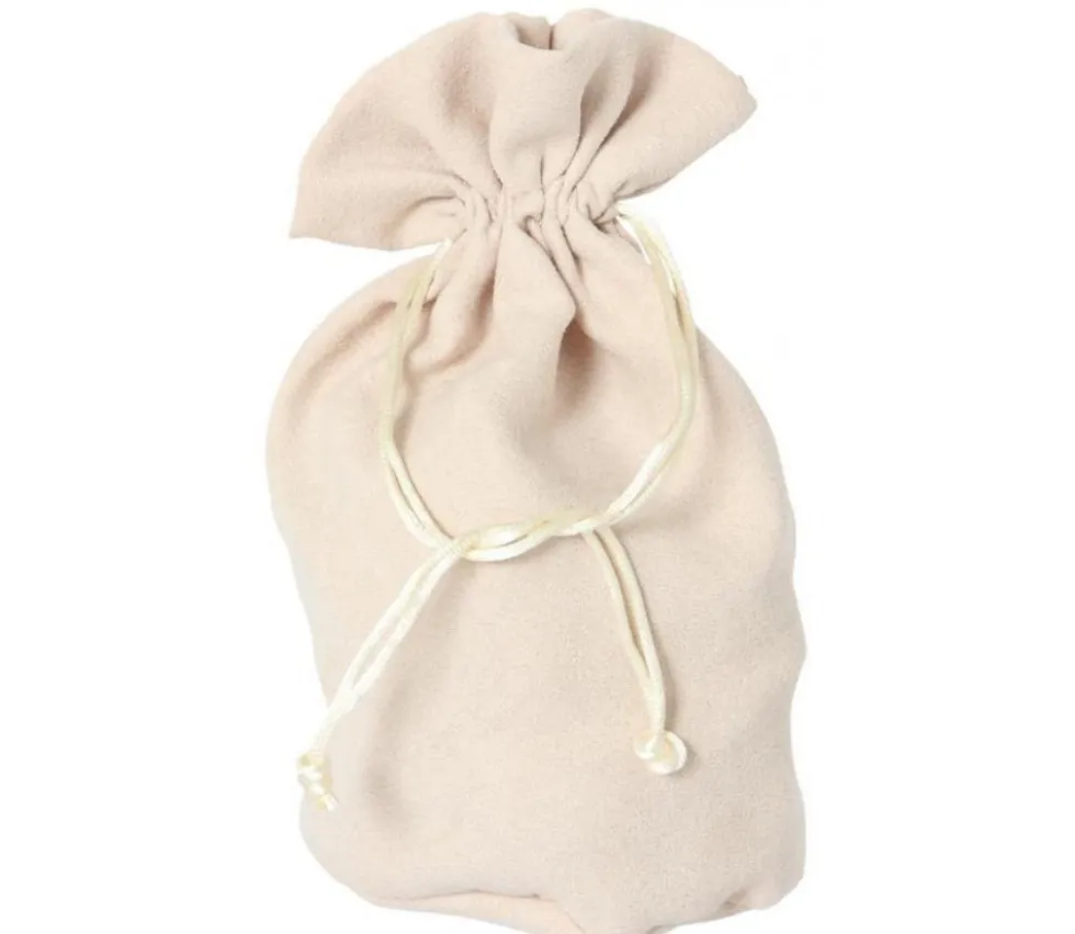 Bourse Sac velours beige big 215 x 160 mm
