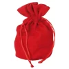 Bourse Sac velours standard 165 x 125 mm rouge