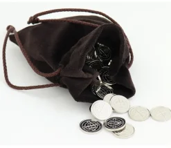 Bourse sac 11 x 15 cm velours ultra épais brun vide