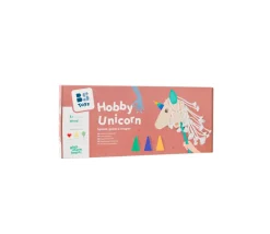 Bâton de cheval licorne en bois avec 3 cônes - Hobby Unicorn