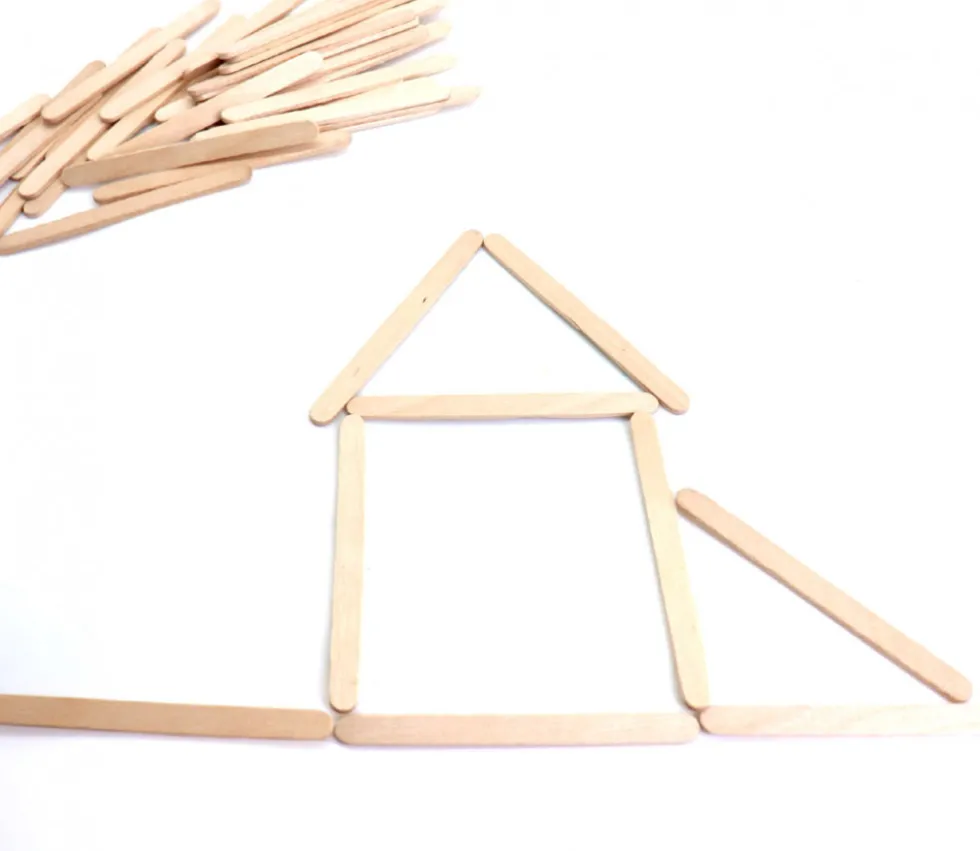 300 Bâtonnets bois naturel 7.5 cm esquimaux bricolage et jeux