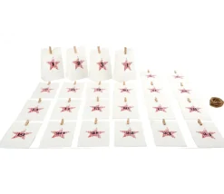 Calendrier Avent : Guirlande de 24 sachets papier avec pince