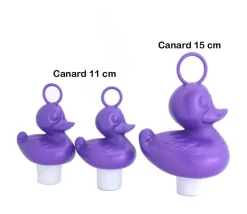 Canard violet 15 cm Grand modèle à l'unité pour pêche aux canards