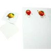 12 carrés autocollants blancs 70 mm étiquettes