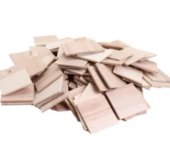 100 carrés bois brut 40 x 40 x 3 mm naturel