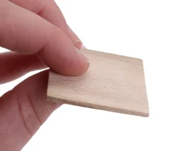 100 carrés bois brut 40 x 40 x 3 mm naturel