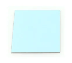24 carrés 4 x 4 cm carton rigide bleu clair/blanc vierge tuiles à personnaliser