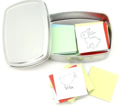 24 carrés 4 x 4 cm carton rigide jaune/blanc vierge tuiles à personnaliser