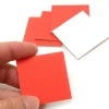 24 carrés 4 x 4 cm carton rigide rouge/blanc vierge tuiles à personnaliser