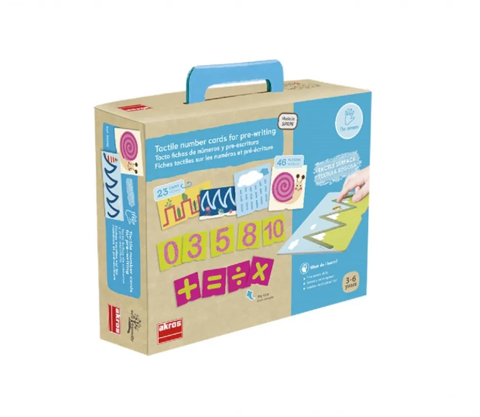 23 cartes tactiles relief tracés, nombres et signes mathématiques